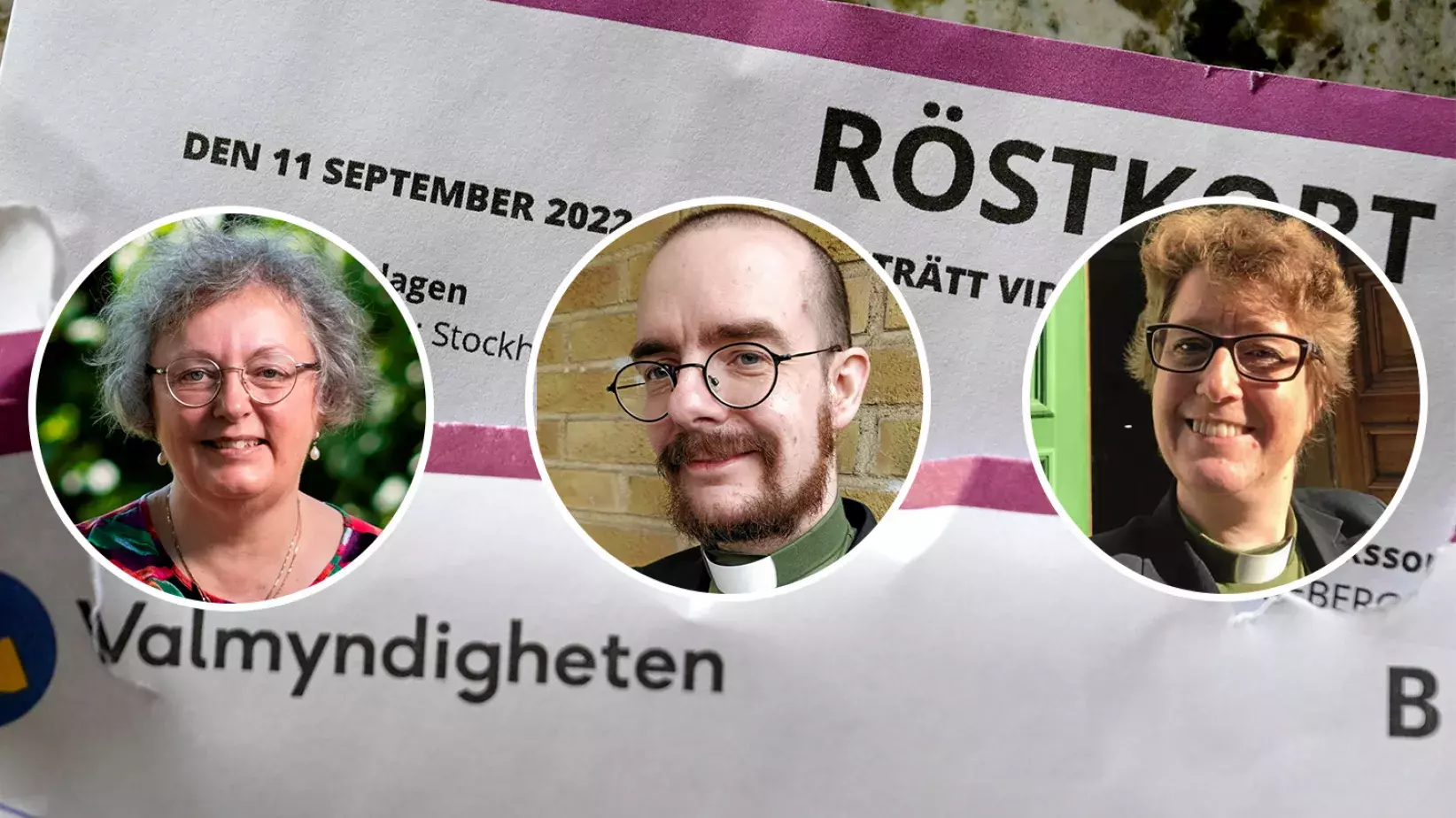 Bildmontage med profiler från kyrkan